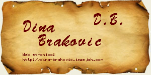 Dina Braković vizit kartica